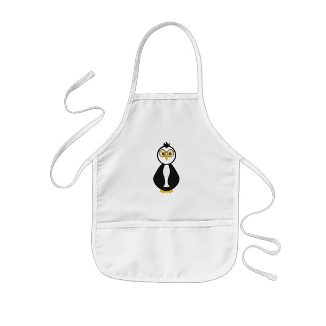 Avental Infantil Cute Nerdy Penguin (Frente)