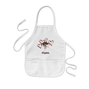 Avental Infantil Cute Puppy E Hearts Kids Nome Apron