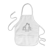 Cute Unisex Doodle Girafas Safari com Nome