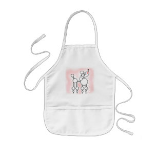 Avental Infantil de Poodle Toy Branco