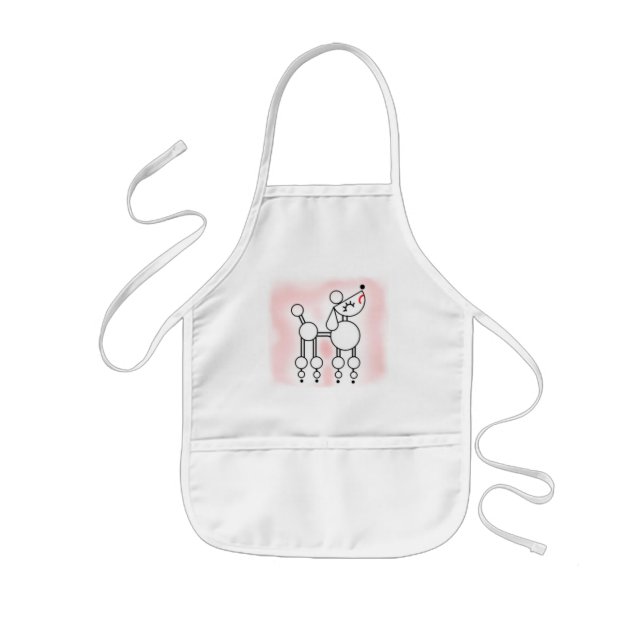 Avental Infantil de Poodle Toy Branco (Frente)