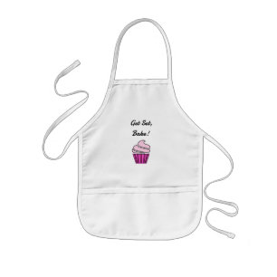 Avental Infantil Definir cupcake rosa do assar