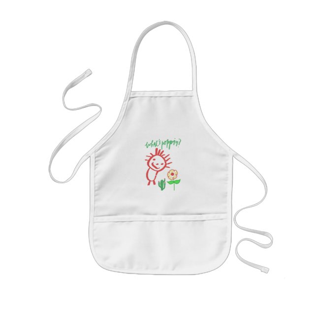 Avental Infantil desenho à mão de bebê  (Frente)