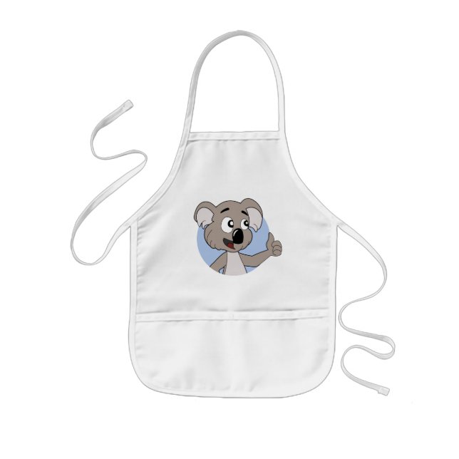 Avental Infantil Desenho de urso koala (Frente)