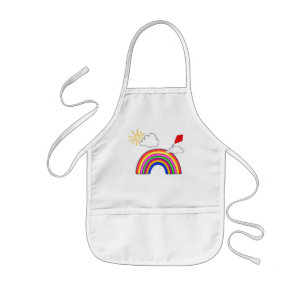 Avental Infantil Dia do arco-íris