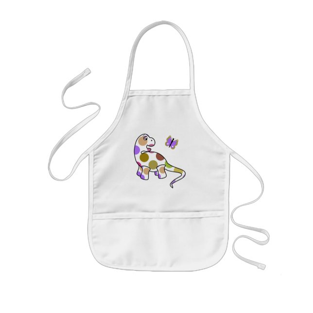 Avental Infantil Dinossauro Bolinhas Bonito Apron (Frente)