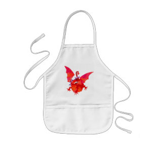 Avental Infantil "Dragão Vermelho" Crianças Apron