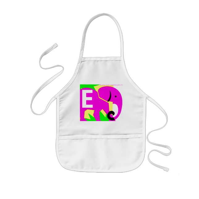 Avental Infantil "Elefante Rosa" (Frente)