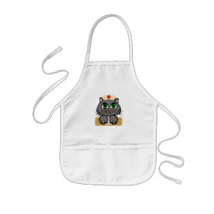 Avental Infantil Enfermeira Kitten (Olhos Verdes)