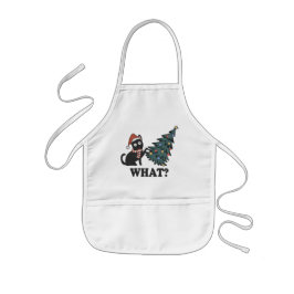Avental Infantil Engraçado Gato Crianças de Natal Apron
