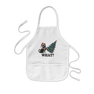 Avental Infantil Engraçado Gato Crianças de Natal Apron