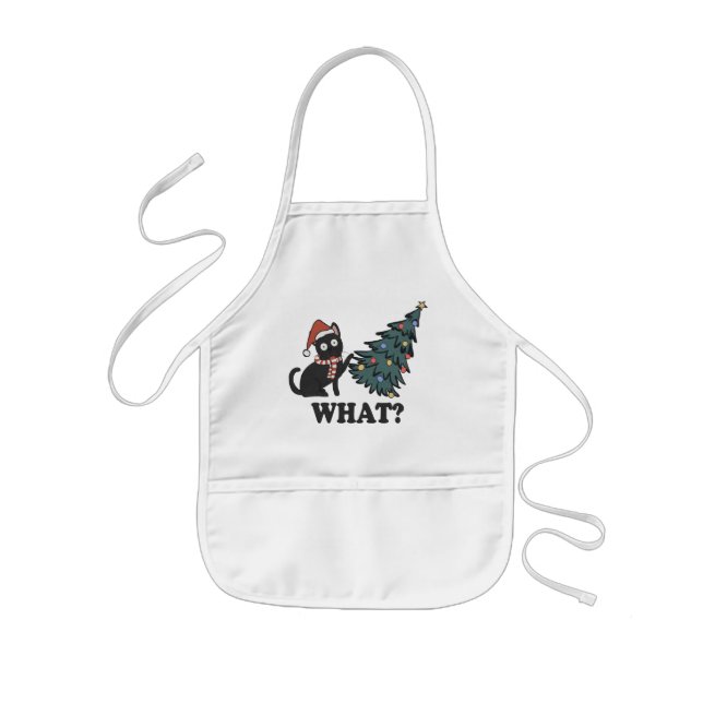 Avental Infantil Engraçado Gato Crianças de Natal Apron (Frente)