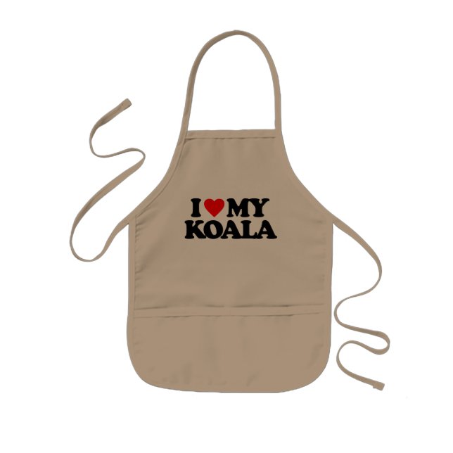 AVENTAL INFANTIL EU AMO MEU KOALA (Frente)