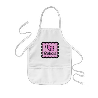 Avental Infantil Eu amo o t-shirt bonito de Babcia