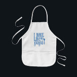 Avental Infantil Eu assar como o Apron de Crianças Gregas da Yiayia<br><div class="desc">Ninguém cozinha como uma avó grega - mas os pequenos podem tentar imitar Yiayia e esportes este adorável avental infantil com a inscrição azul grega a ler "Eu assar como a minha ceia"</div>