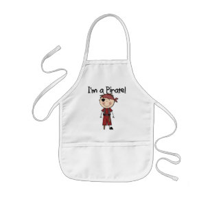 Avental Infantil Eu sou um pirata - camiseta do menino e presentes