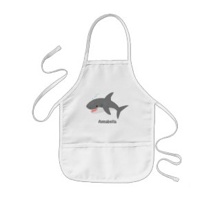 Avental Infantil Excelente de desenho animado branco