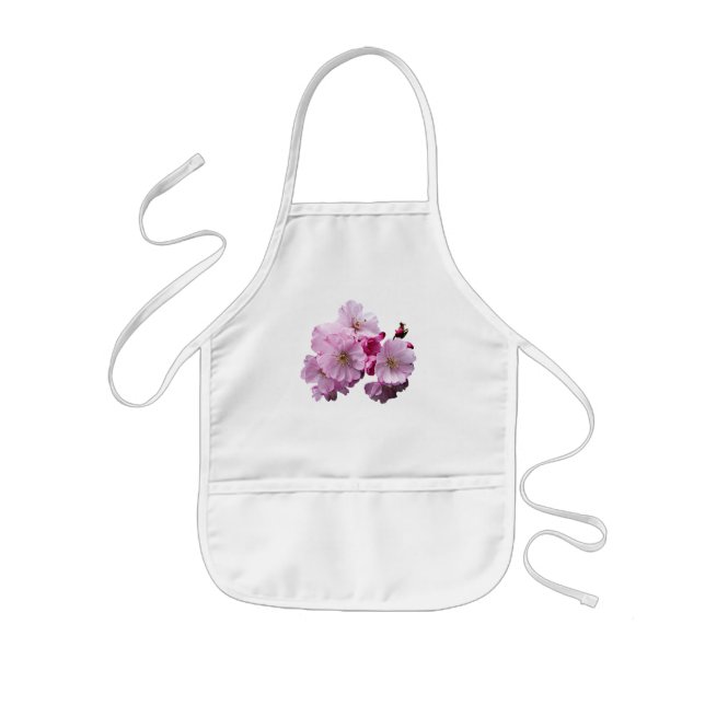Avental Infantil Fecho das flores de cereja (Frente)