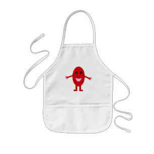 Avental Infantil Feliz Cozinhar de Crianças Vermelhas Apron