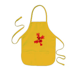 Avental Infantil Flores rosa