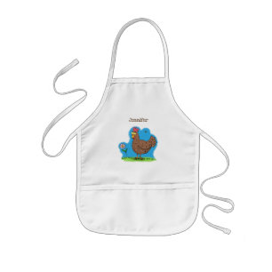 Avental Infantil Funny chicken rustic whimsical cartoon