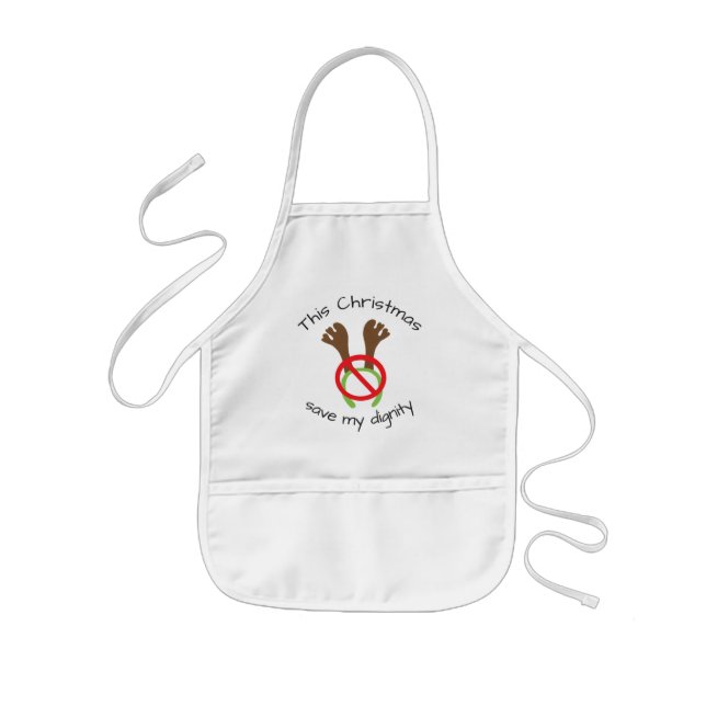 Avental Infantil Funny Christmas Antler Protest (Frente)