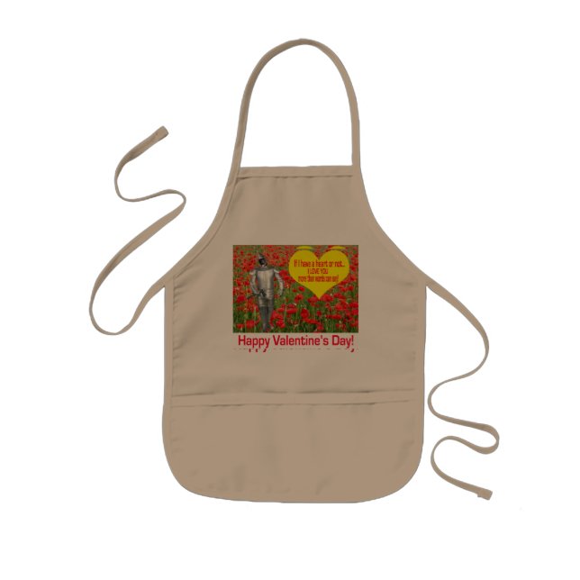 Avental Infantil garotos avental. Feliz dia de os namorados. labora (Frente)