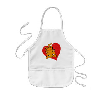 Avental Infantil Gatinho de animação Ultra Cute Kawaii