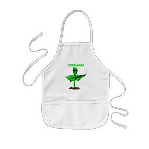 Avental Infantil Germinador cyborg planta desenhos engraçados