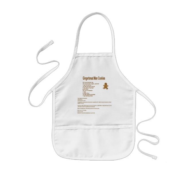 Avental Infantil Gingercake Man Cookie Recebe Kid Apron (Frente)