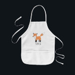 Avental Infantil Girls Cute Woodland Fox Cartoon and Name<br><div class="desc">Este avental lindo para crianças apresenta uma linda e desenhada mão desenhada em cartoon de raposa de floresta. Esta design também tem um lugar para você adicionar o nome da sua garota. O perfeito design da floresta selvagem para o seu pequeno!</div>