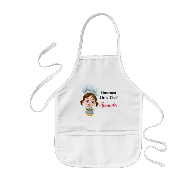 Avental Infantil Gourmet Little Chef Apron for Girls (Frente)