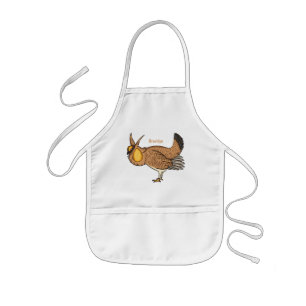 Avental Infantil Grande ilustração de desenho animado de frango pra