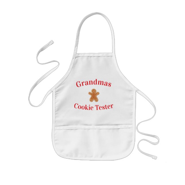 Avental Infantil Grandmas Cookie Tester Gingerbread Man Apron (Frente)