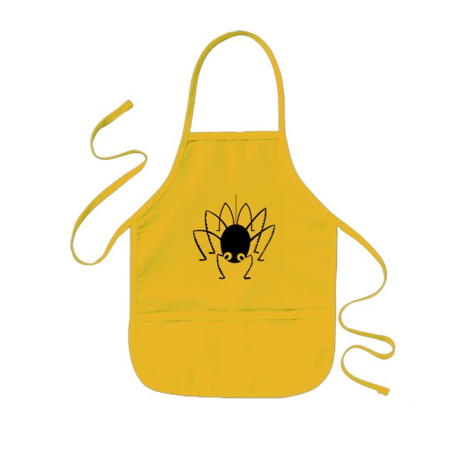 Avental Infantil Halloween Spider Kids Yellow Apron (Frente)
