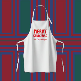 Avental Infantil Hand-drawn Block Letters Merry Christmas Greeting