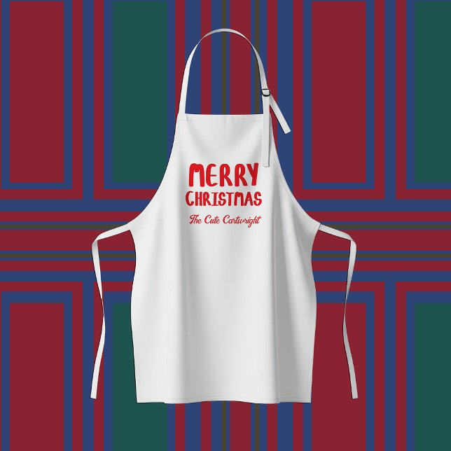 Avental Infantil Hand-drawn Block Letters Merry Christmas Greeting (Criador carregado)