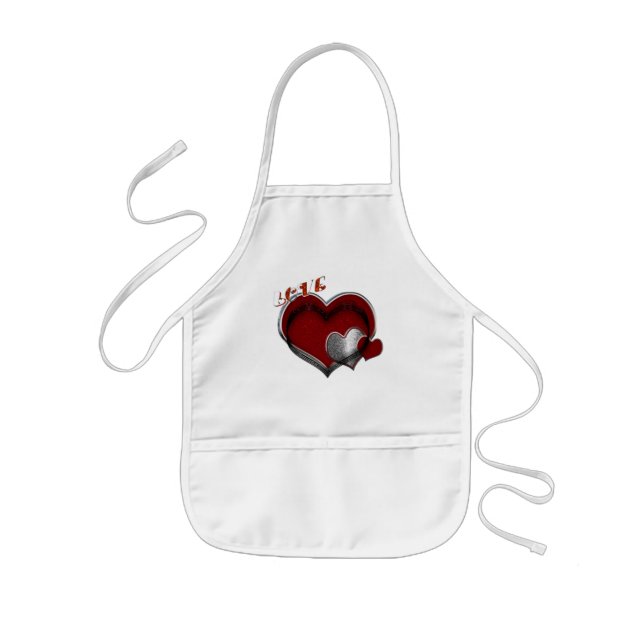 Avental Infantil Heart Magic White Kids Apron (Frente)