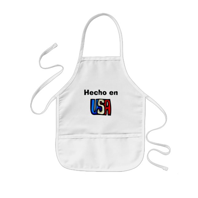 Avental Infantil Hecho en USA Apron (Frente)