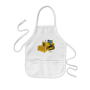 Avental Infantil Ilustração de desenho animado Bulldozer
