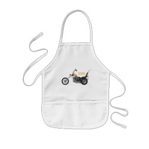Avental Infantil Ilustração de desenho animado Chopper Motorcycle 1