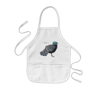 Avental Infantil Ilustração de desenho animado de aves faisão de pa