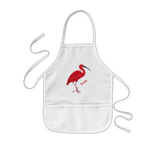 Avental Infantil Ilustração de desenho animado de aves Scarlet ib