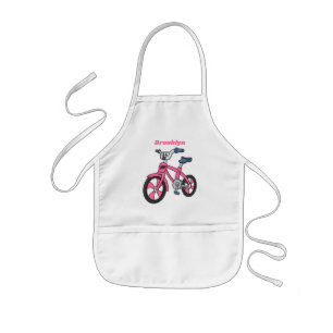 Avental Infantil Ilustração de desenho animado de bicicleta de cr