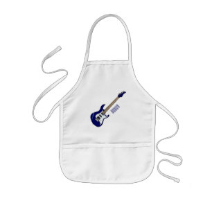 Avental Infantil Ilustração de desenho animado de guitarra elétrica