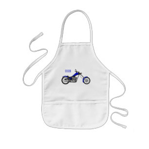 Avental Infantil Ilustração de desenho animado de motocicleta Chopp