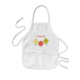 Avental Infantil Ilustração de desenho animado de tomates cereja fo