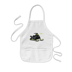 Avental Infantil Ilustração de desenho animado Snowmobile