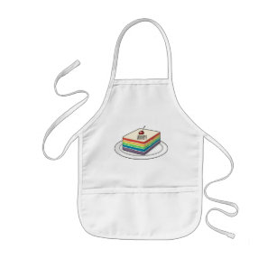 Avental Infantil Ilustração de desenho do bolo-arco-íris