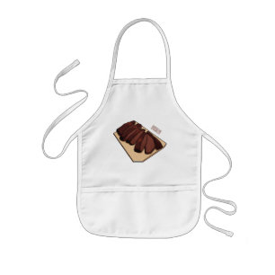 Avental Infantil Ilustração de desenho do peito de carne